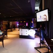 Evento de lançamento com a marca em destaque na ambientação, produzido pela Mistagoo